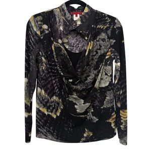 Vivienne Tam 2000’s Mesh Long Sleeve Top (Size S)